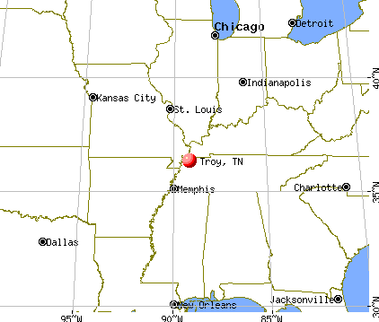 Troy, Tennessee map