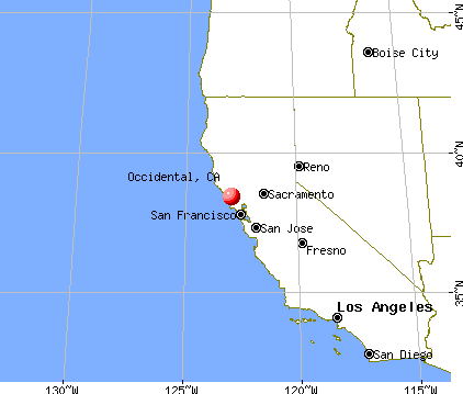 Occidental, California map