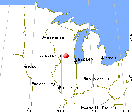 Orfordville, Wisconsin map