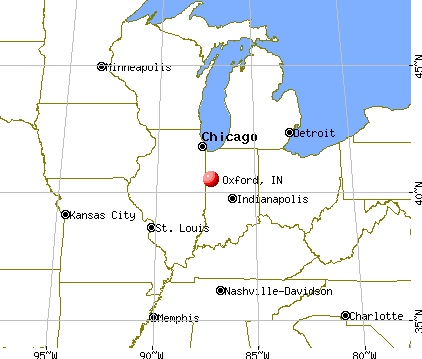 Oxford, Indiana map