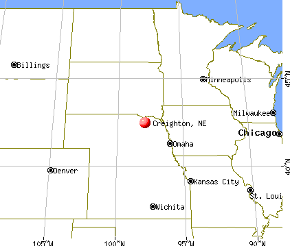 Creighton, Nebraska map
