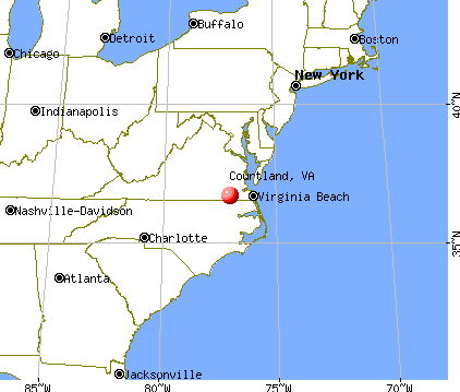 Courtland, Virginia map