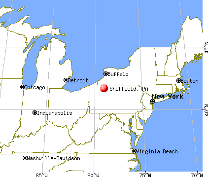 Sheffield, Pennsylvania map