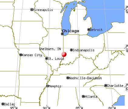 Shelburn, Indiana map