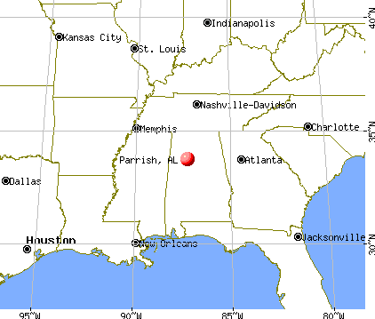 Parrish, Alabama map