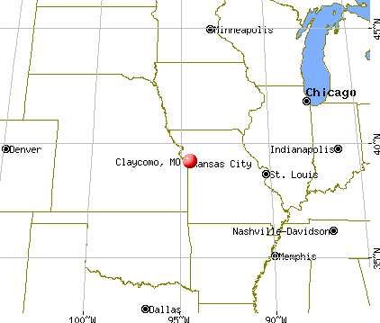 Claycomo, Missouri map