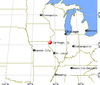Carthage, Illinois map