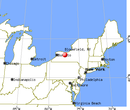 Bloomfield, New York map