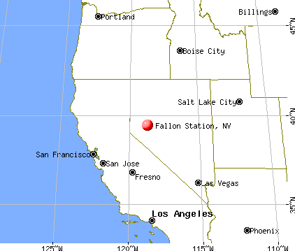 Fallon Station, Nevada map