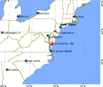 Crisfield, Maryland map