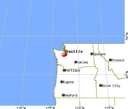 Erlands Point-Kitsap Lake, Washington map