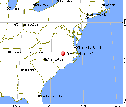 Spring Hope, North Carolina map