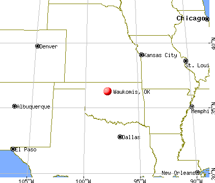 Waukomis, Oklahoma map