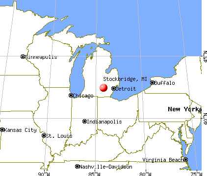 Stockbridge, Michigan map