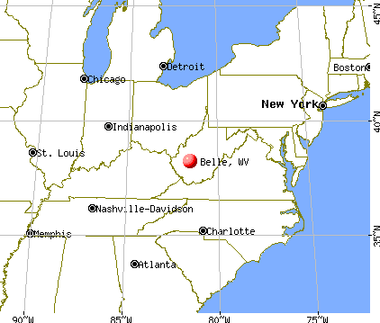 Belle, West Virginia map
