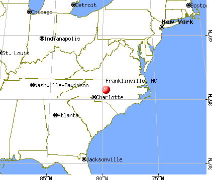 Franklinville, North Carolina map