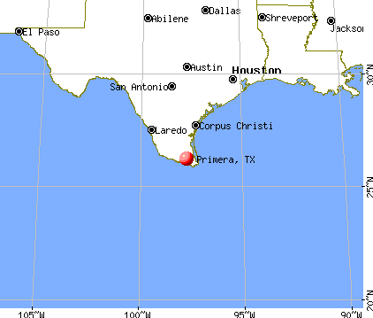 Primera, Texas map