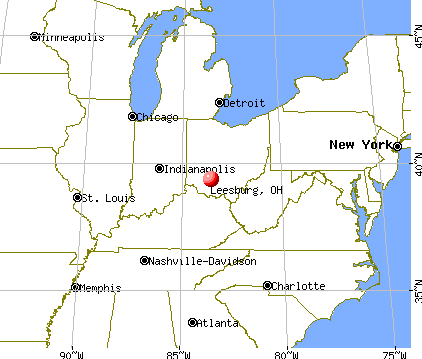 Leesburg, Ohio map