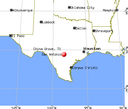 China Grove, Texas map