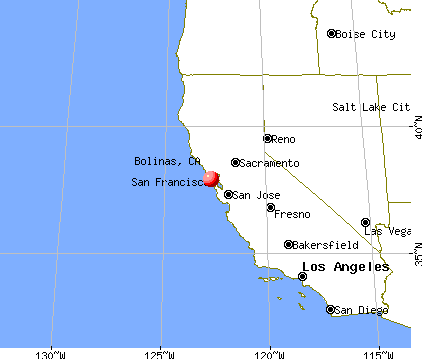 Bolinas, California map