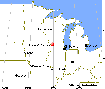Shullsburg, Wisconsin map