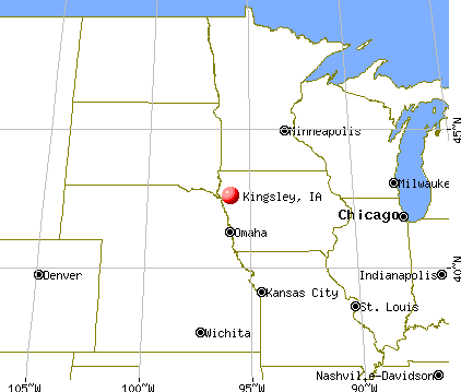 Kingsley, Iowa map