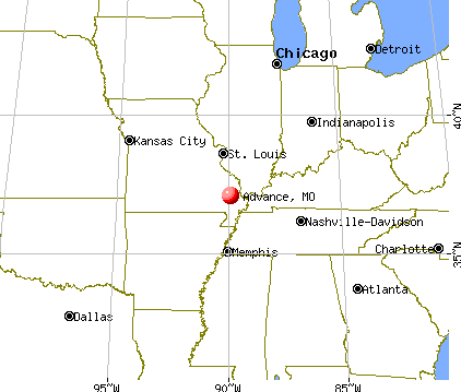 Advance, Missouri map