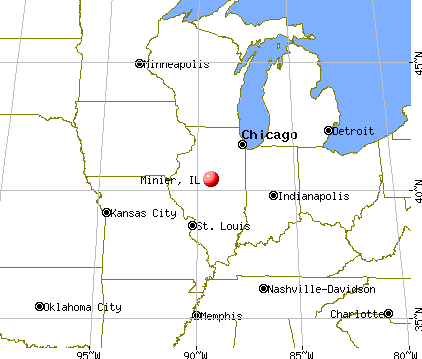 Minier, Illinois map