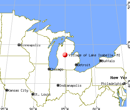 Village of Lake Isabella, Michigan map