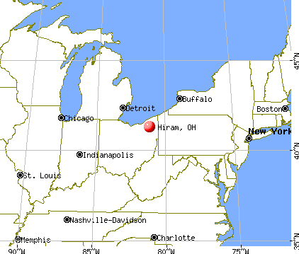 Hiram, Ohio map