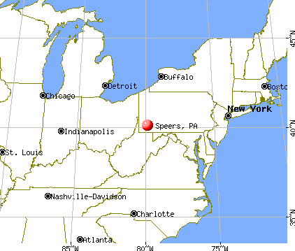 Speers, Pennsylvania map