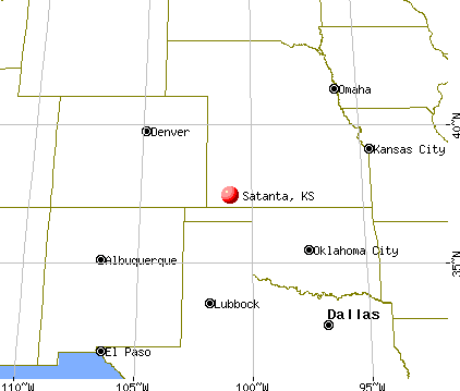 Satanta, Kansas map
