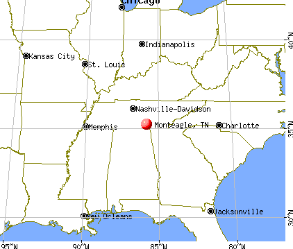 Monteagle, Tennessee map