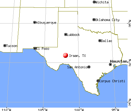Iraan, Texas map