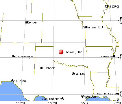 Thomas, Oklahoma map
