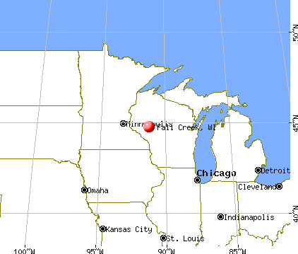 Fall Creek, Wisconsin map