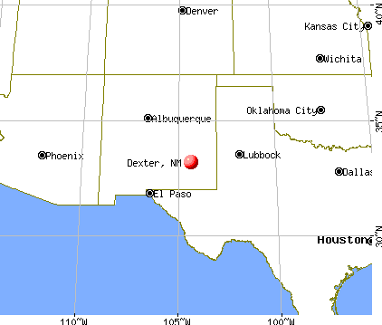 Dexter, New Mexico map