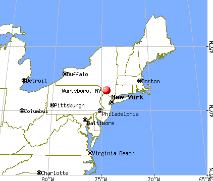Wurtsboro, New York map
