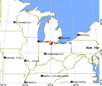 Hamilton, Indiana map