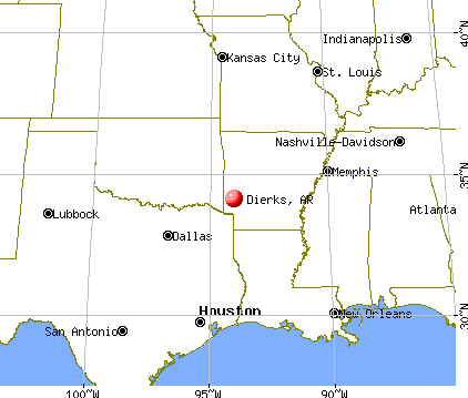Dierks, Arkansas map