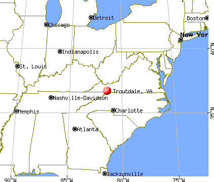 Troutdale, Virginia map