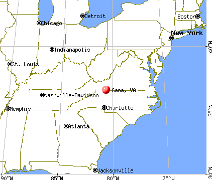 Cana, Virginia map