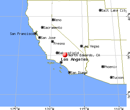 North Edwards, California map