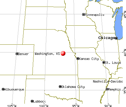 Washington, Kansas map