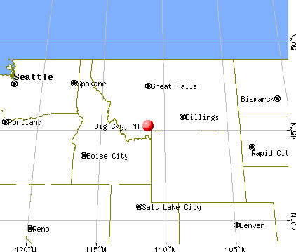 Big Sky, Montana map