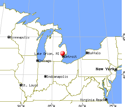 Lake Orion, Michigan map