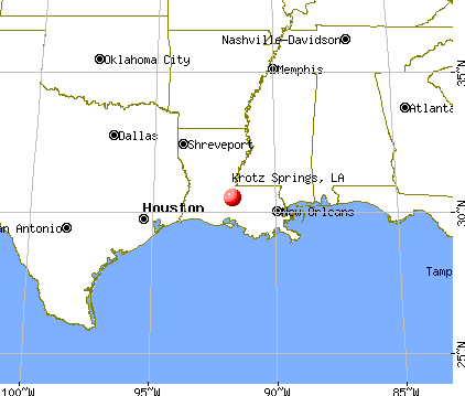 Krotz Springs, Louisiana map