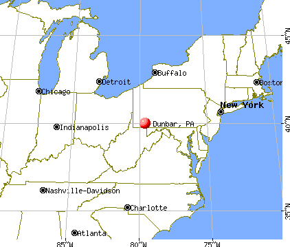 Dunbar, Pennsylvania map