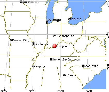 Corydon, Indiana map