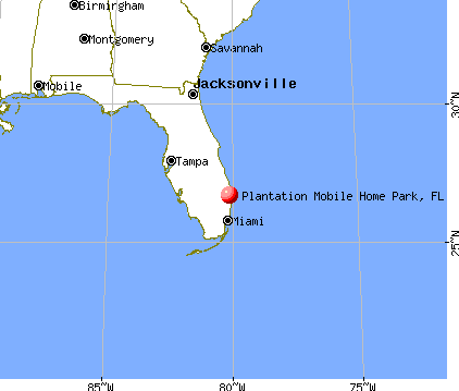 Plantation Mobile Home Park, Florida map
